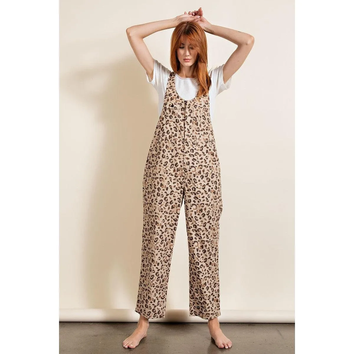 Animal/leopard Printed Jumpsuit