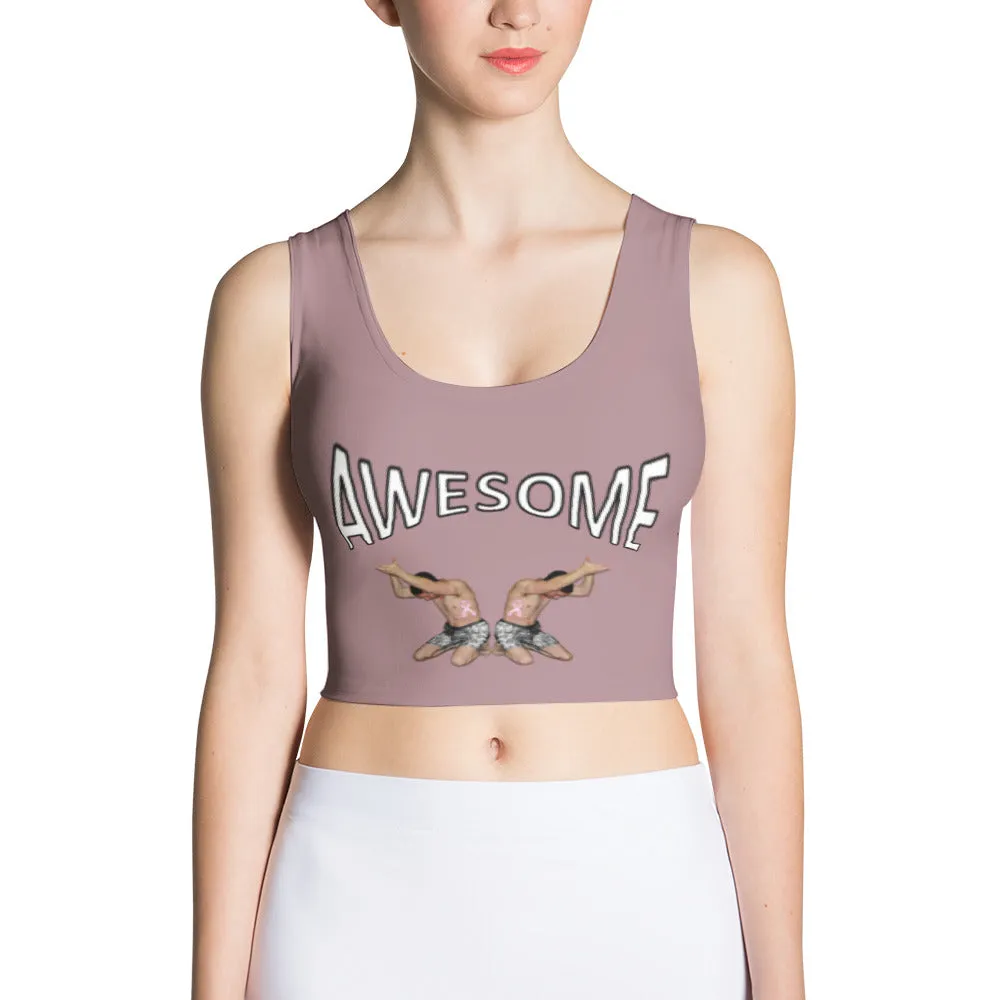 Crop Top Awesome Dusty Rose