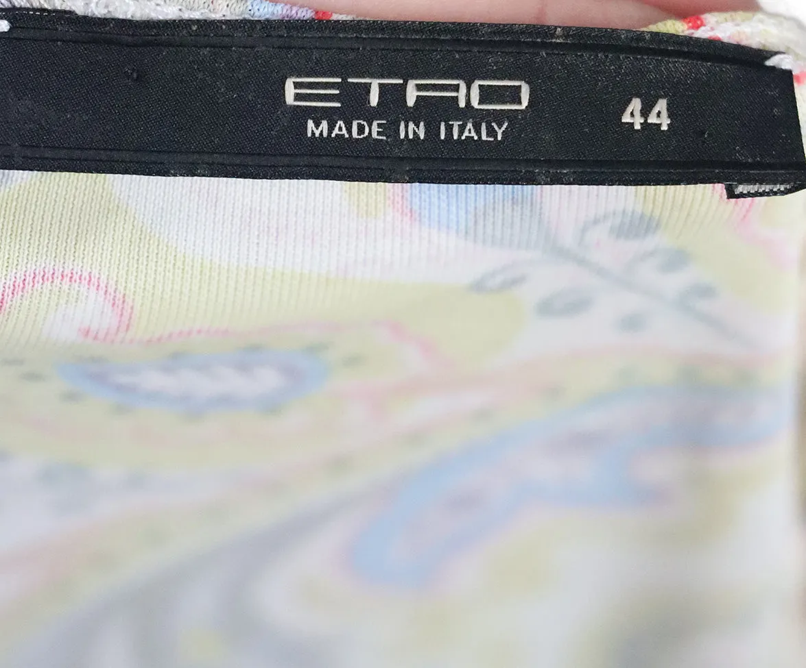 Etro White Print Dress sz 6