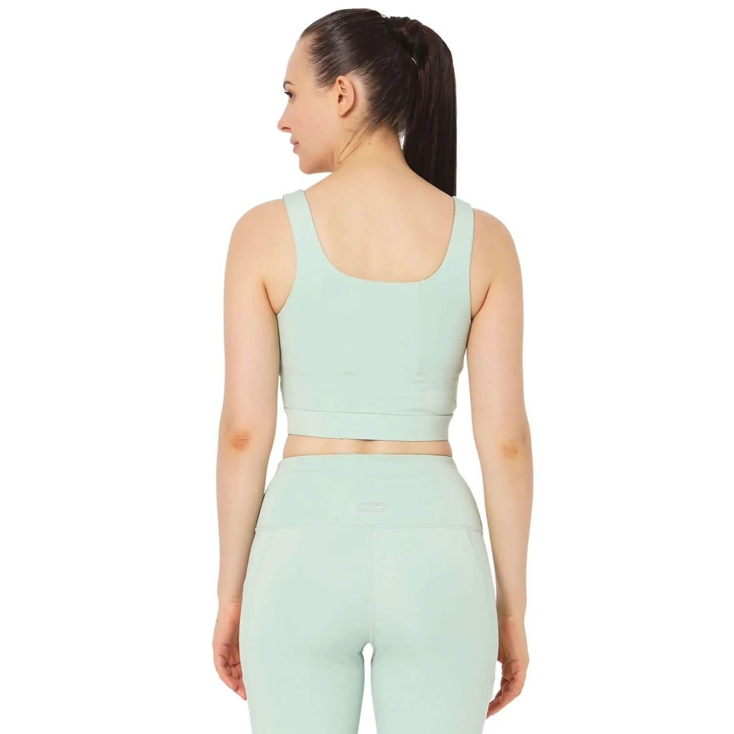 Evolve Padded Crop Top Pastel Jade