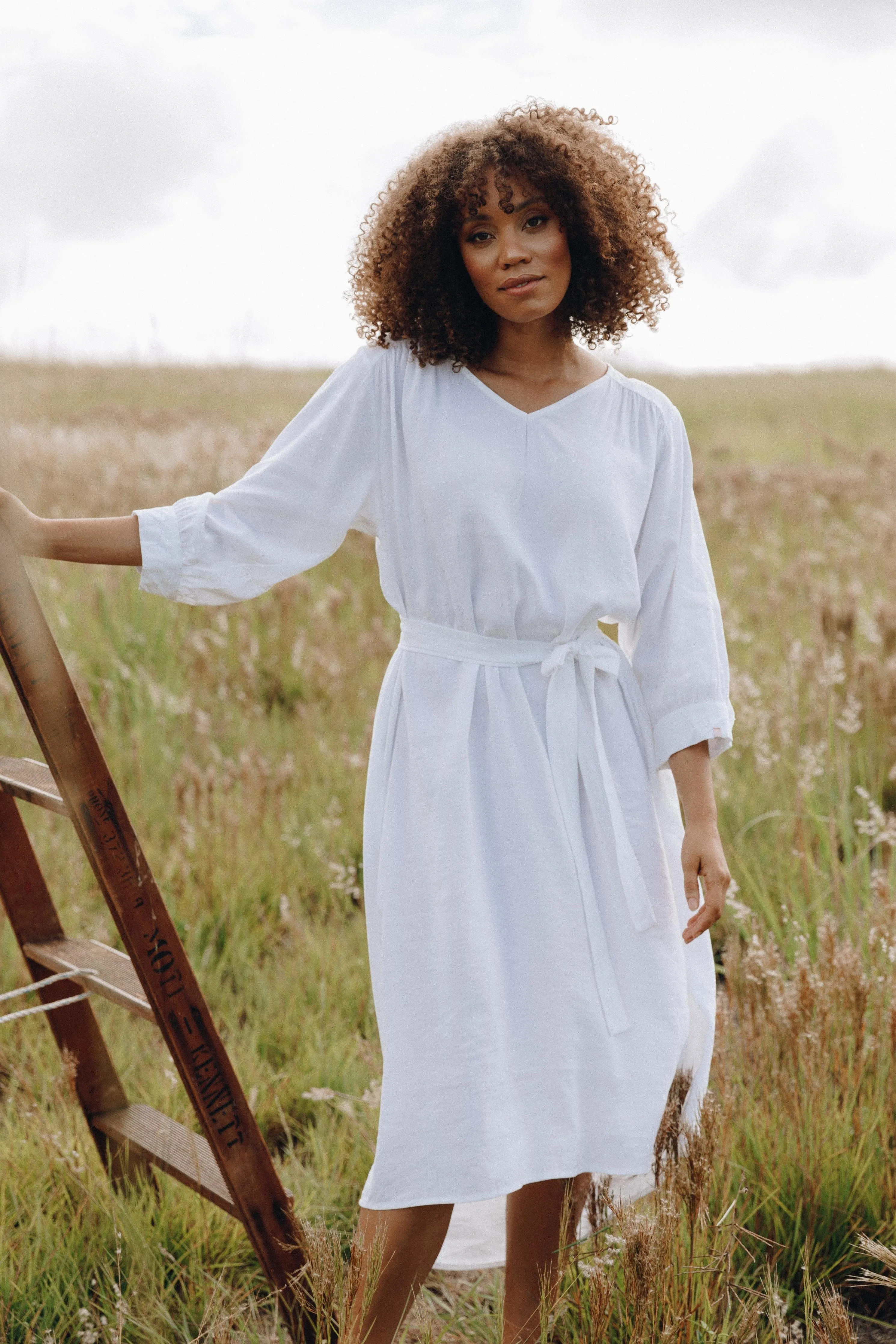 FINAL SALE Harmony Dress in White