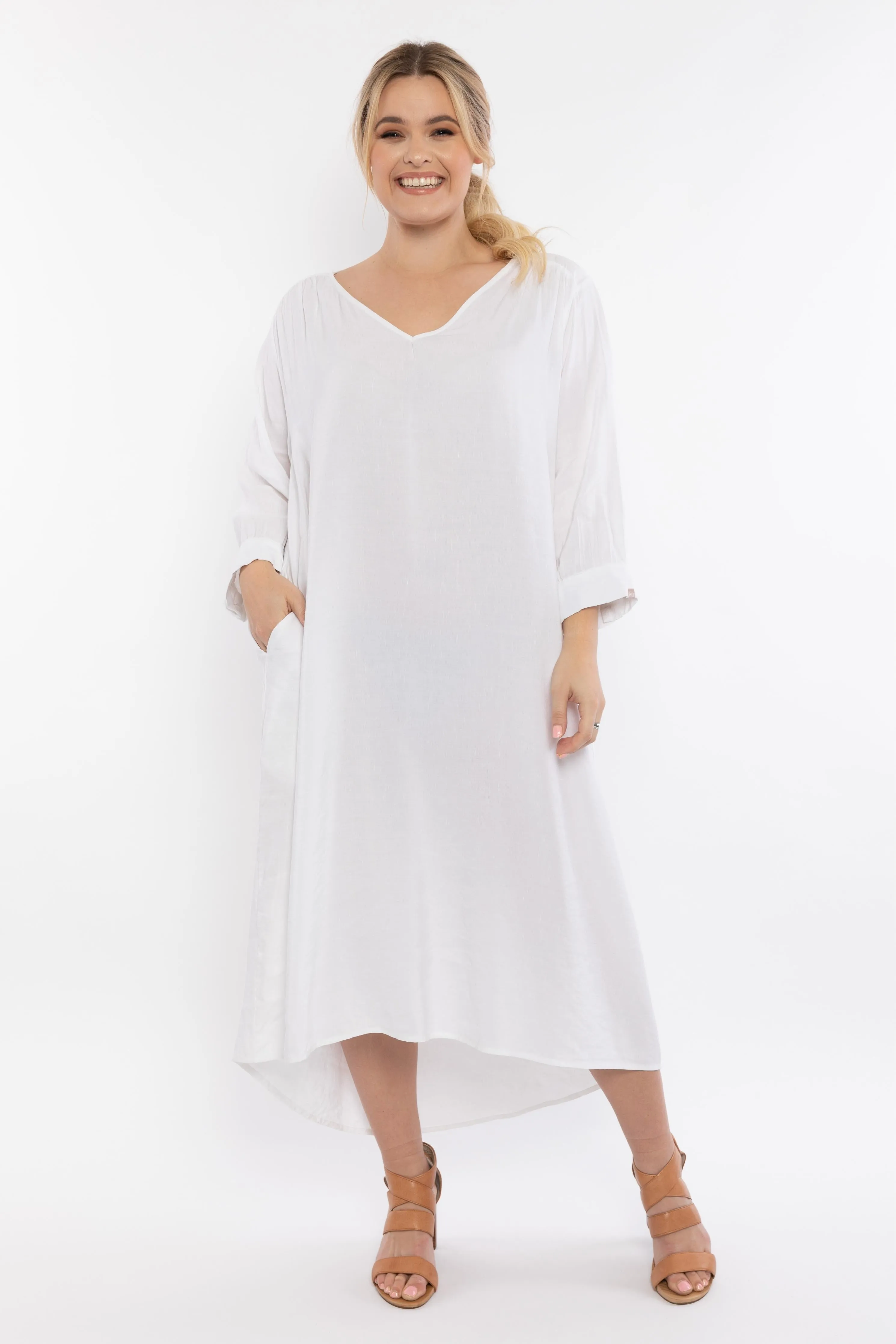 FINAL SALE Harmony Dress in White