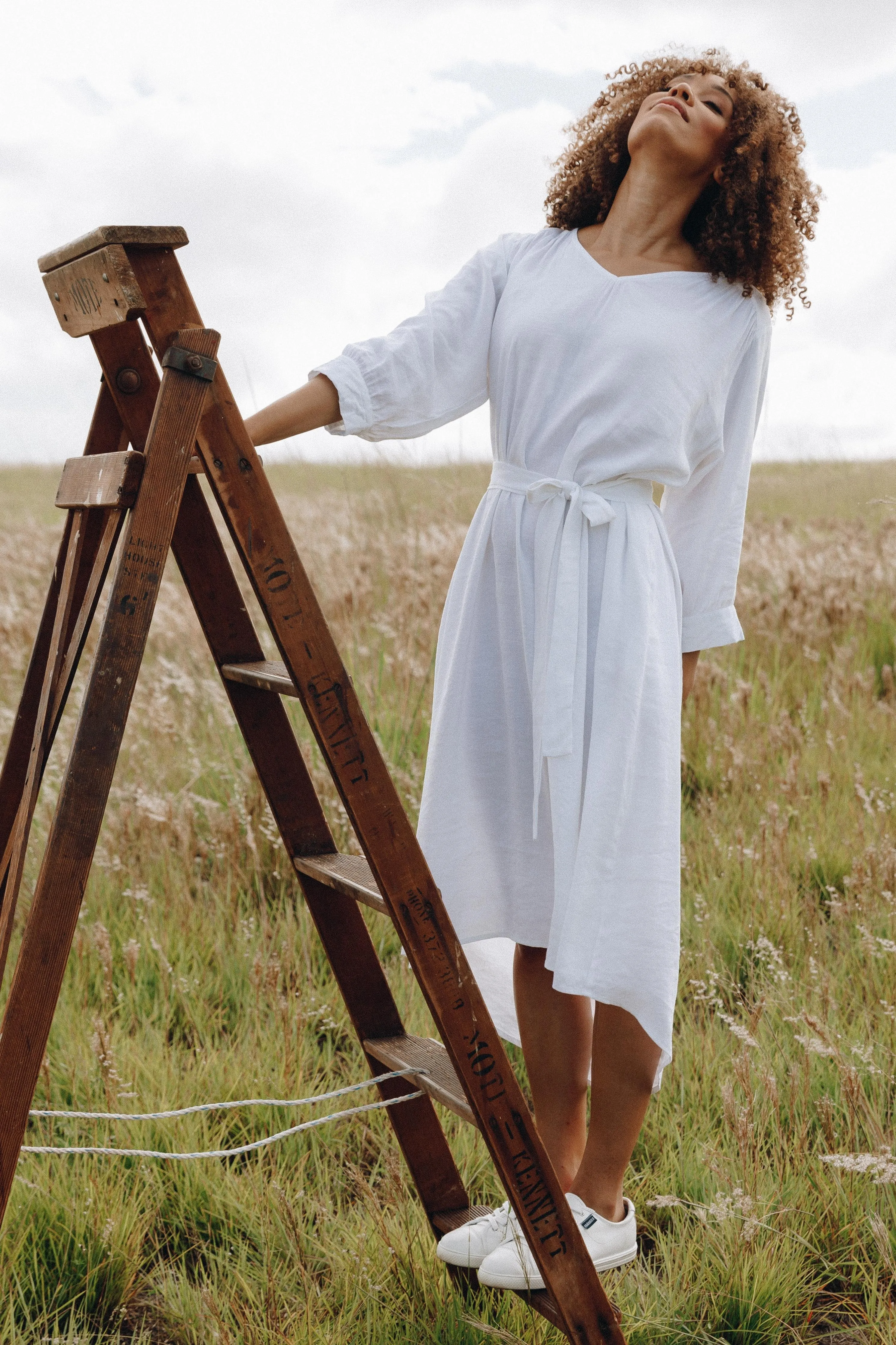 FINAL SALE Harmony Dress in White