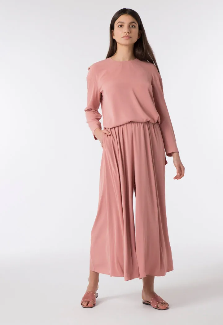 Chic Asymmetrical High-Low Hem Blouse for Elegant Styling