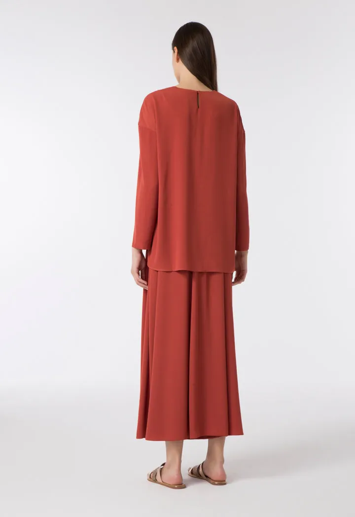 Chic Asymmetrical High-Low Hem Blouse for Elegant Styling