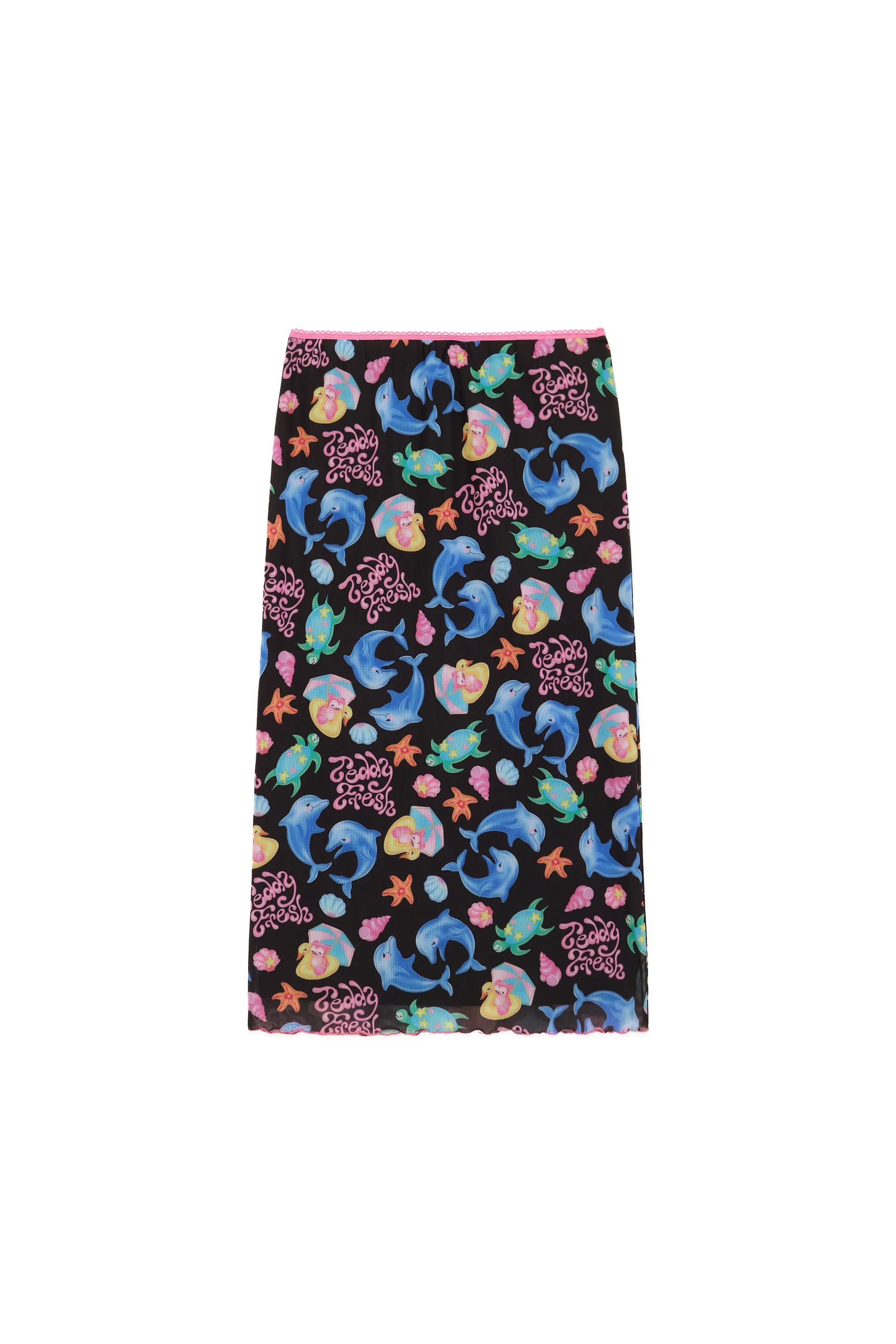 Festive Holiday-Themed Mesh Skirt