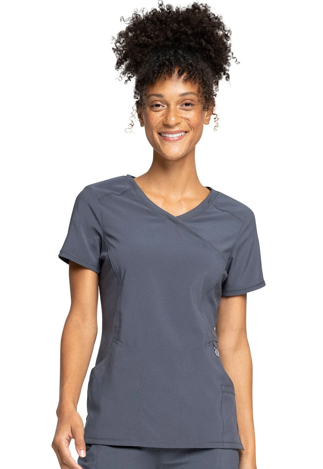 Infinity Mock Wrap Scrub Top 2625A