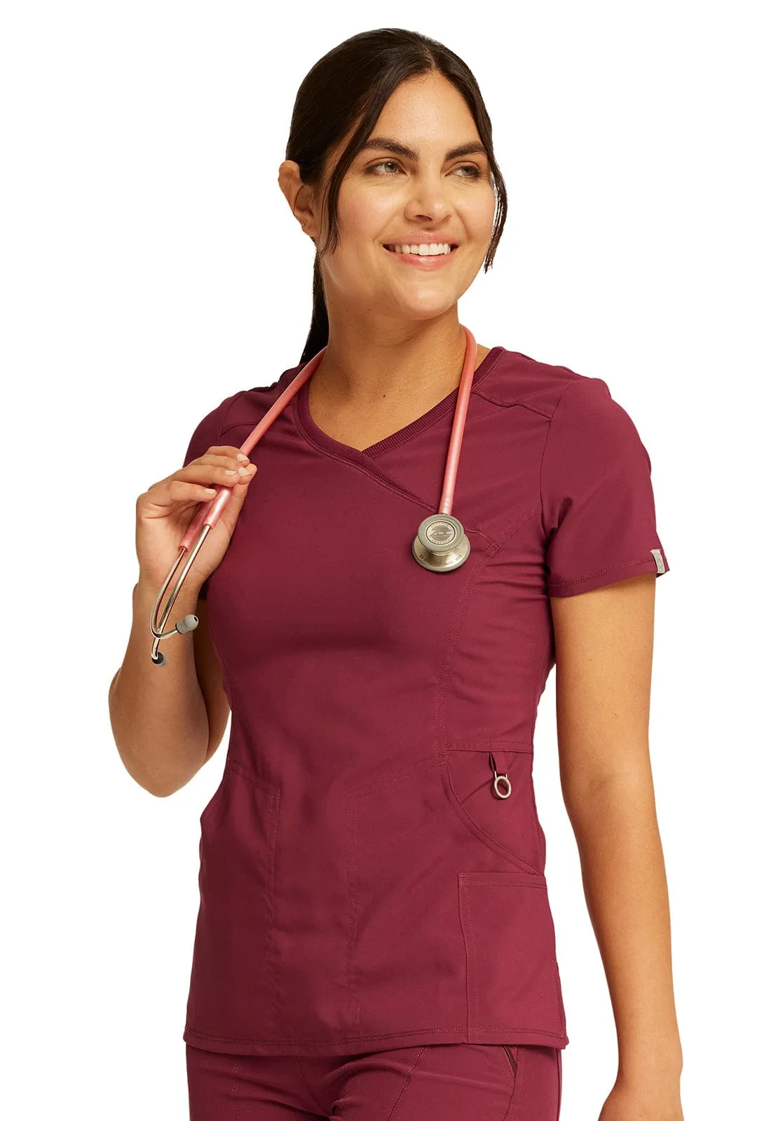 Infinity Mock Wrap Scrub Top 2625A