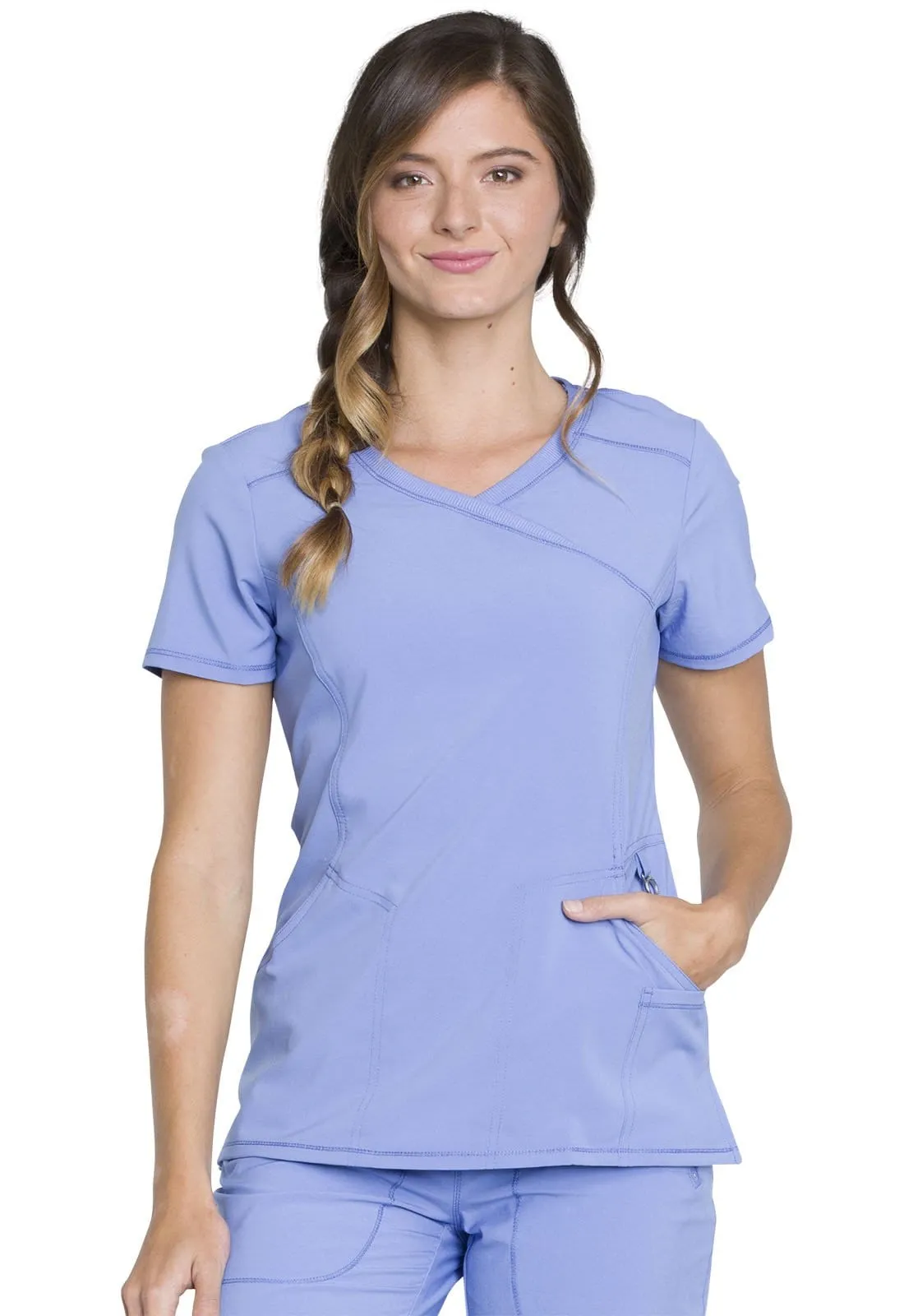 Infinity Mock Wrap Scrub Top 2625A