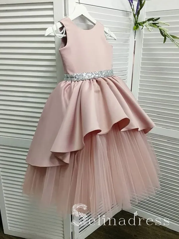 Lovely Pink Pretty Cheap Wedding Little Girl Flower Girl Dresses GRS009