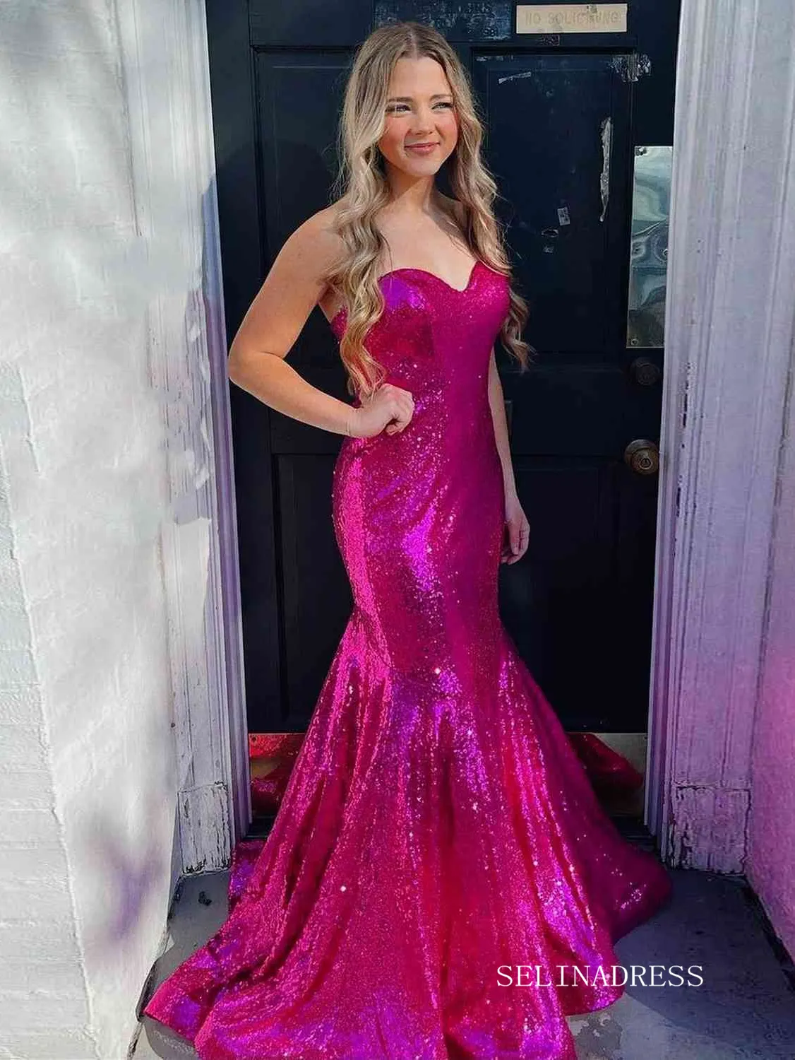 Mermaid Sweetheart Cheap Sparkly Prom Dresses lpk563