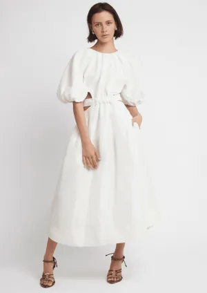 Mimosa Cut Out Midi Dress - Ivory