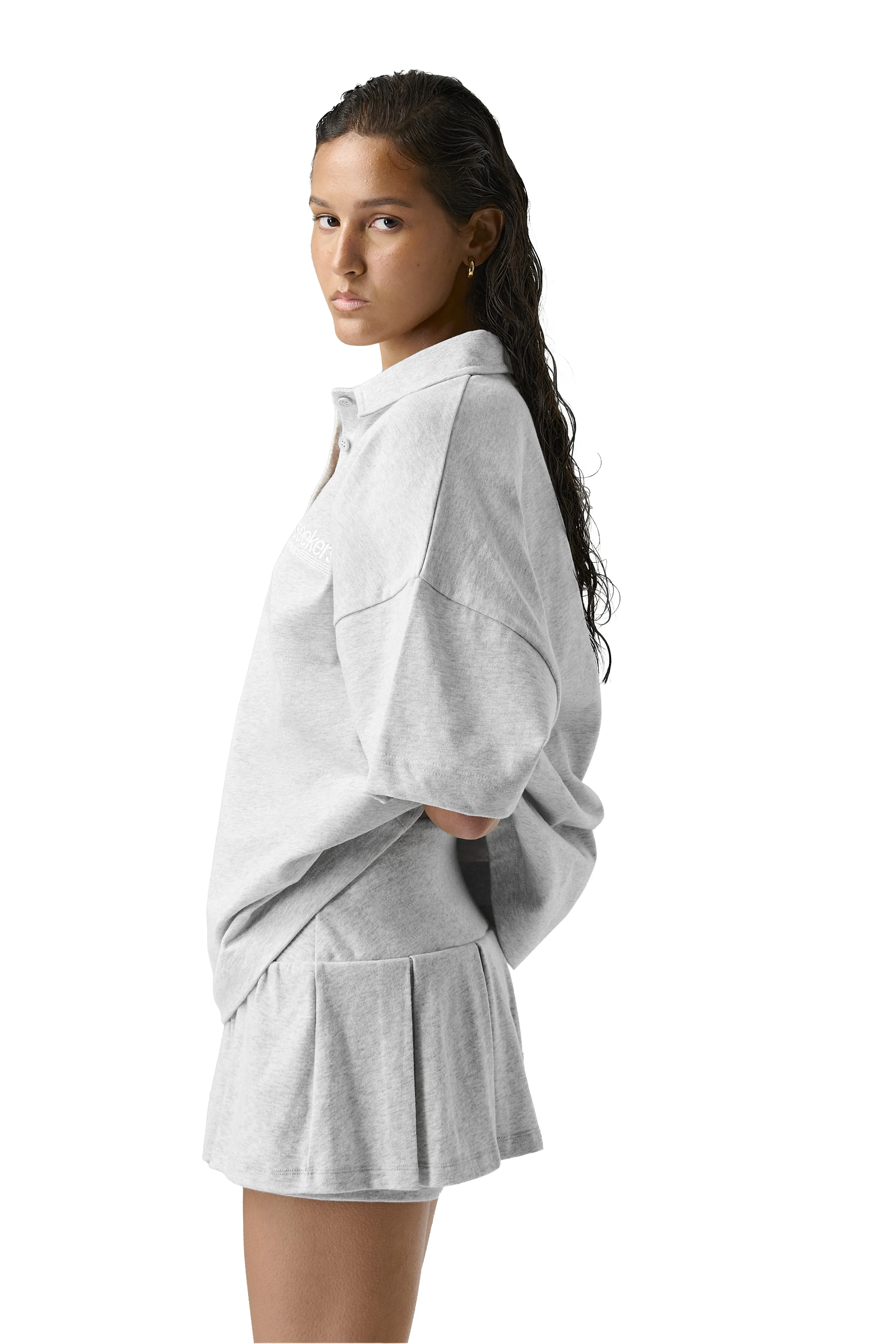 Heather Grey Sommar Mini Skirt - Trendy Summer Style with Flattering Fit