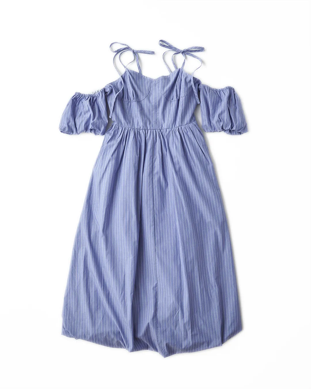 striped off shoulder dress